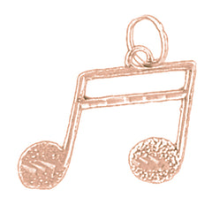 14K or 18K Gold Eighth Note Pendant