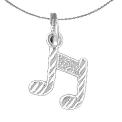 14K oder 18K Gold Achtelnoten-Anhänger