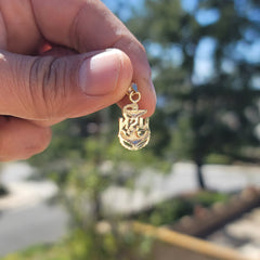 Colgante de la Marina de los Estados Unidos USN de oro de 14 quilates o 18 quilates