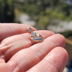 Colgante de la Marina de los Estados Unidos USN de oro de 14 quilates o 18 quilates