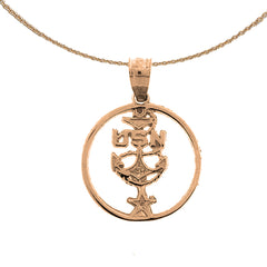 Colgante de la Marina de los Estados Unidos USN de oro de 14 quilates o 18 quilates