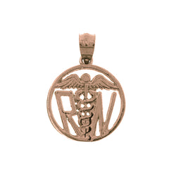 14K or 18K Gold R.N. Registered Nurse Pendant