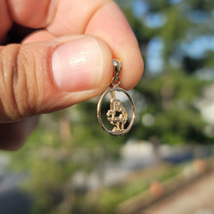 14K or 18K Gold Microscope Pendant