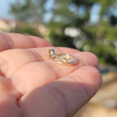 14K or 18K Gold Microscope Pendant