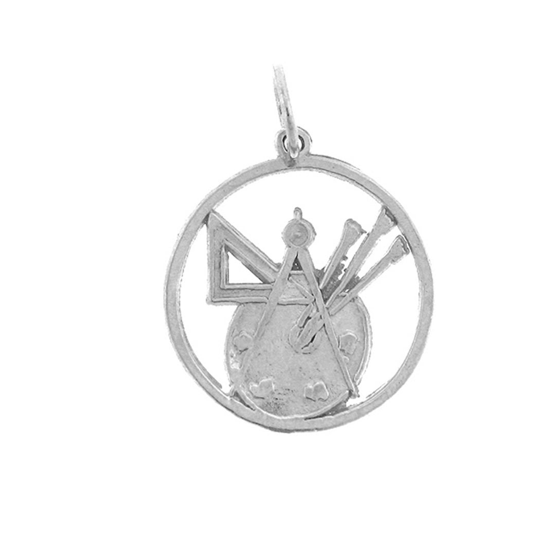14K or 18K Gold Painters Pallet Pendant