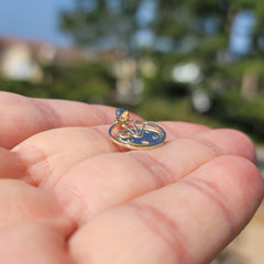 Colgante de paleta de pintores de oro de 14K o 18K