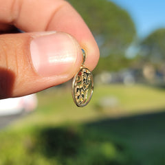 14K or 18K Gold Drama Mask, Laugh Now, Cry Later Pendant