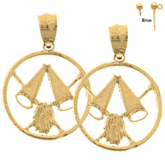 14K or 18K Gold Pom Pom Earrings