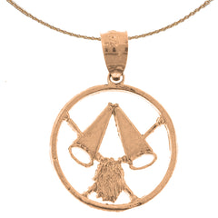 14K oder 18K Gold Pom Pom Anhänger