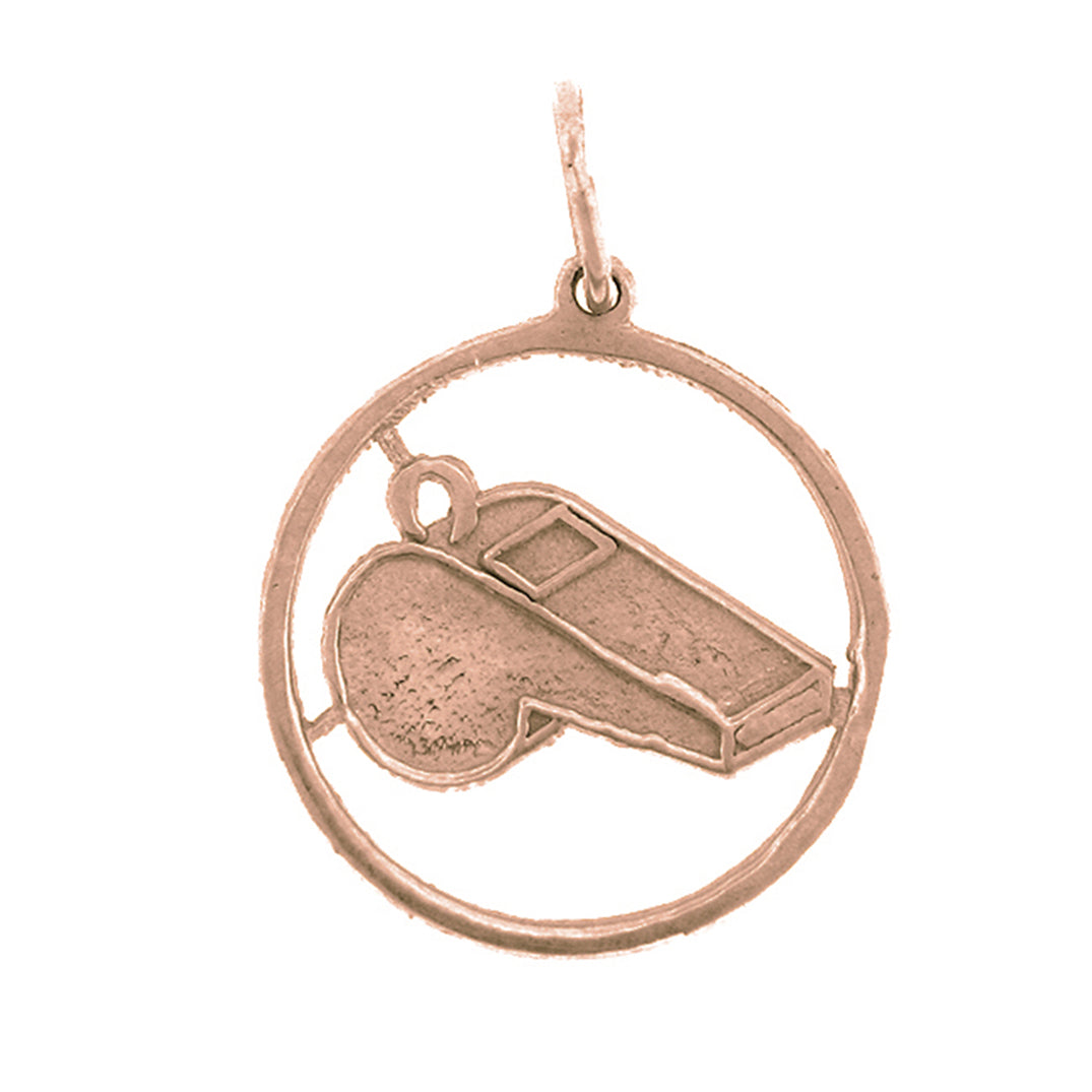14K or 18K Gold Whistle Pendant