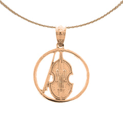 14K oder 18K Gold Viola, Violinenanhänger