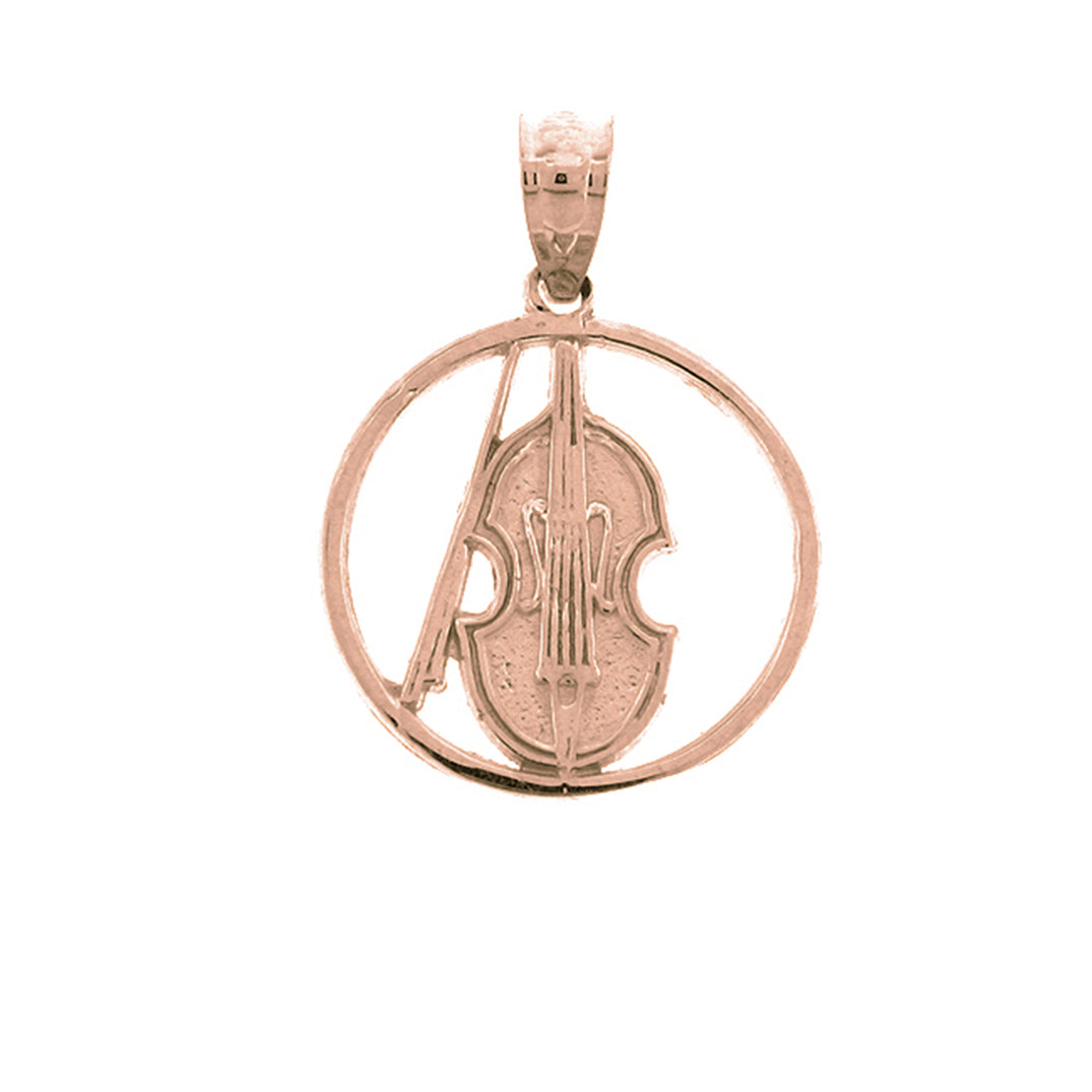14K or 18K Gold Viola, Violin Pendant