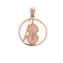 14K or 18K Gold Viola, Violin Pendant