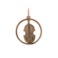 14K or 18K Gold Viola, Violin Pendant