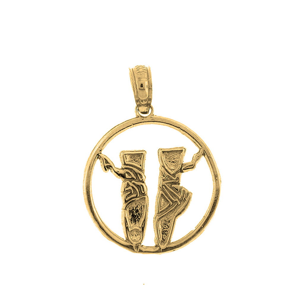 14K or 18K Gold Ballerina Shoes Pendant