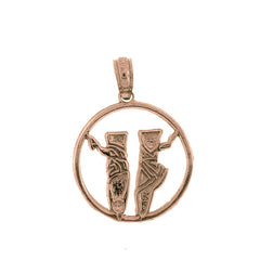 14K or 18K Gold Ballerina Shoes Pendant