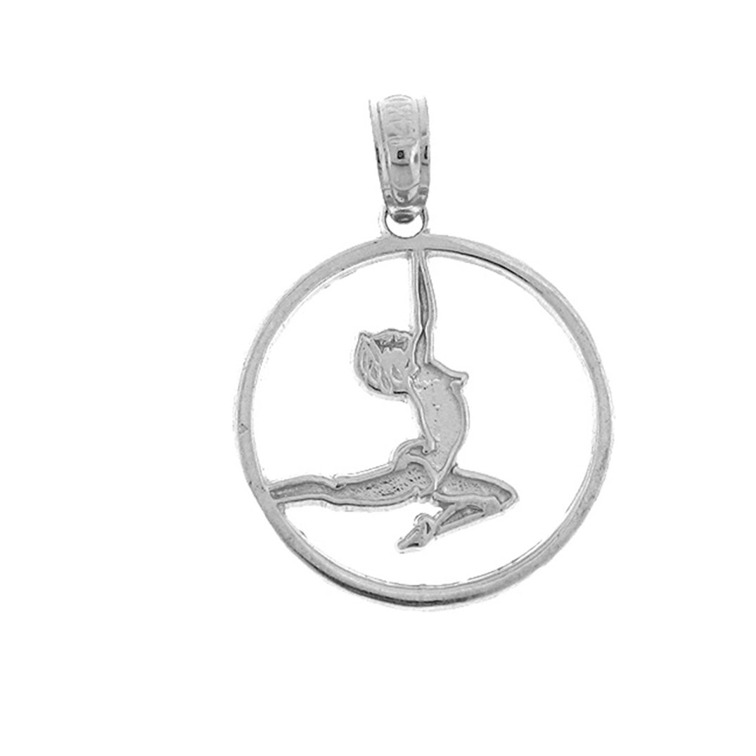 14K or 18K Gold Gymnast Pendant