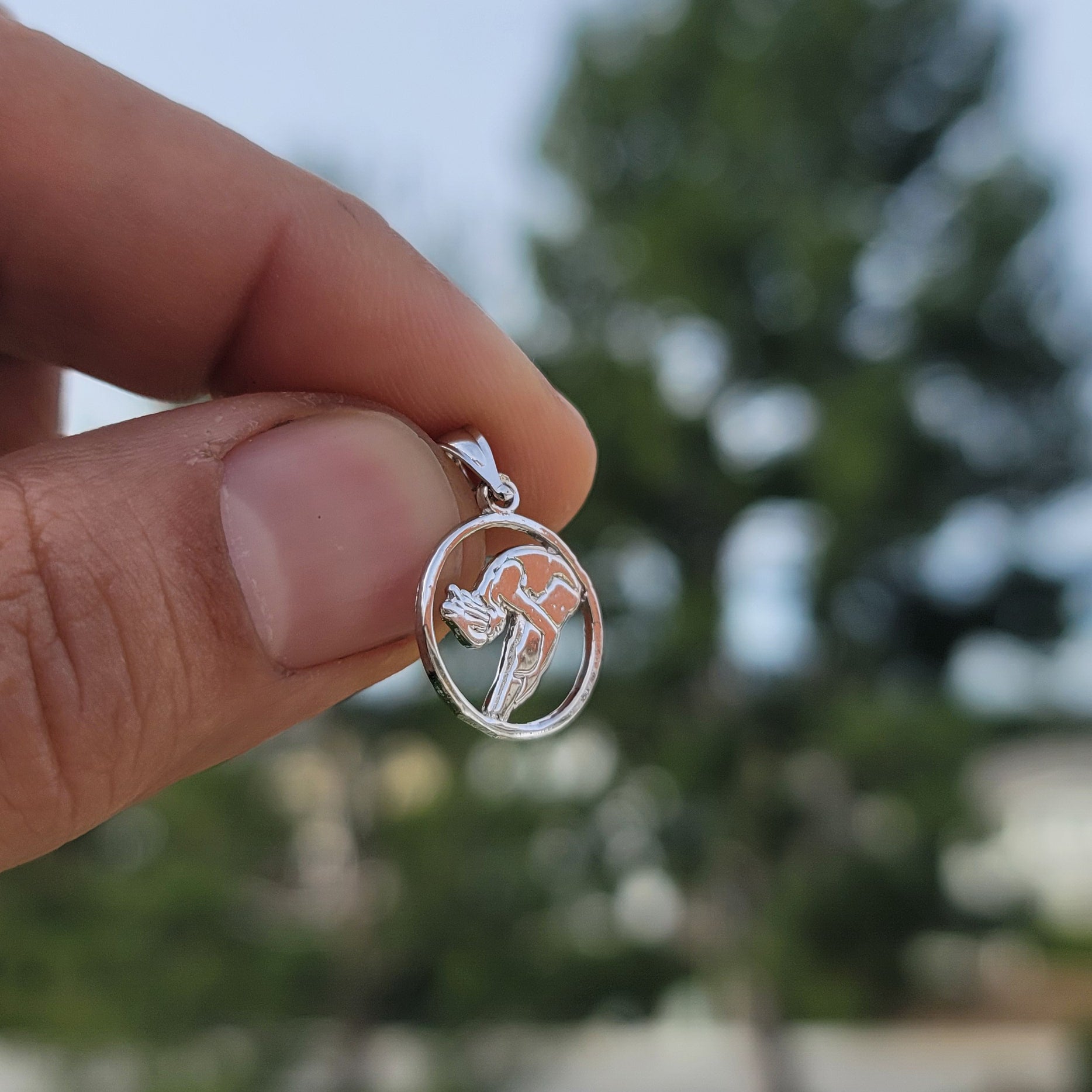 14K or 18K Gold Gymnast Pendant