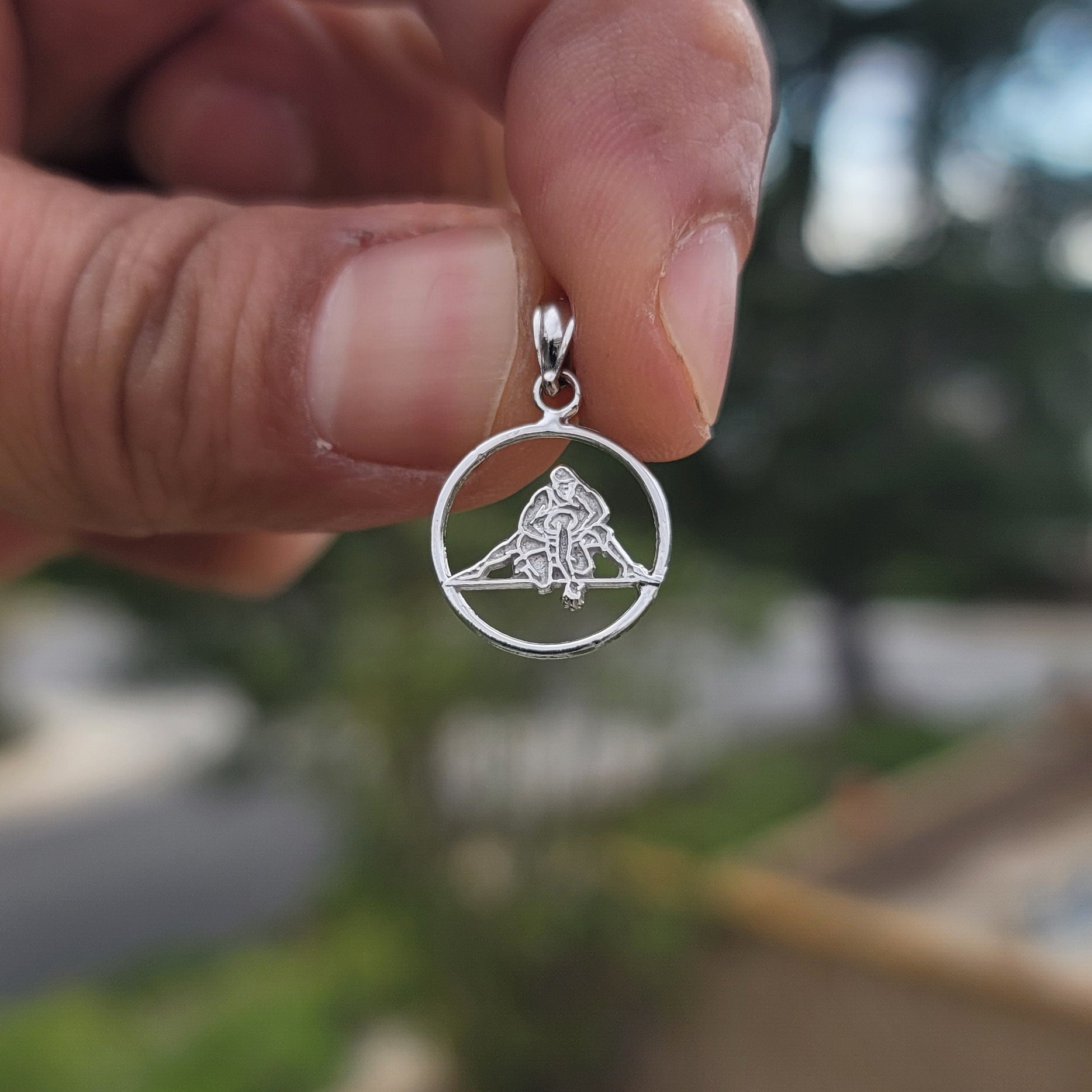 14K or 18K Gold Wrestler Pendant