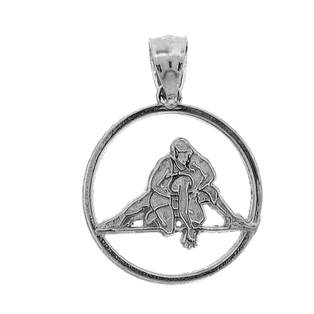 14K or 18K Gold Wrestler Pendant