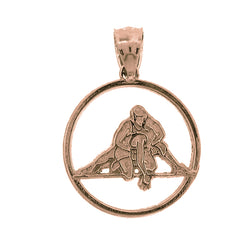 14K or 18K Gold Wrestler Pendant