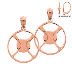 Pendientes de béisbol con murciélagos de oro de 14 quilates o 18 quilates