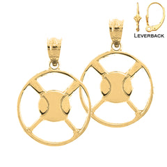 Pendientes de béisbol con murciélagos de oro de 14 quilates o 18 quilates