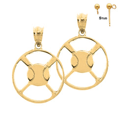 Pendientes de béisbol con murciélagos de oro de 14 quilates o 18 quilates