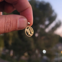 14K or 18K Gold Track & Field Shoe With Wings Pendant