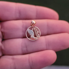 14K or 18K Gold Track & Field Shoe With Wings Pendant