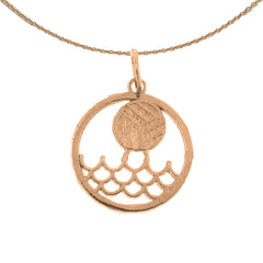 14K or 18K Gold Water Polo Pendant