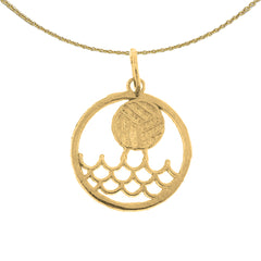 14K or 18K Gold Water Polo Pendant