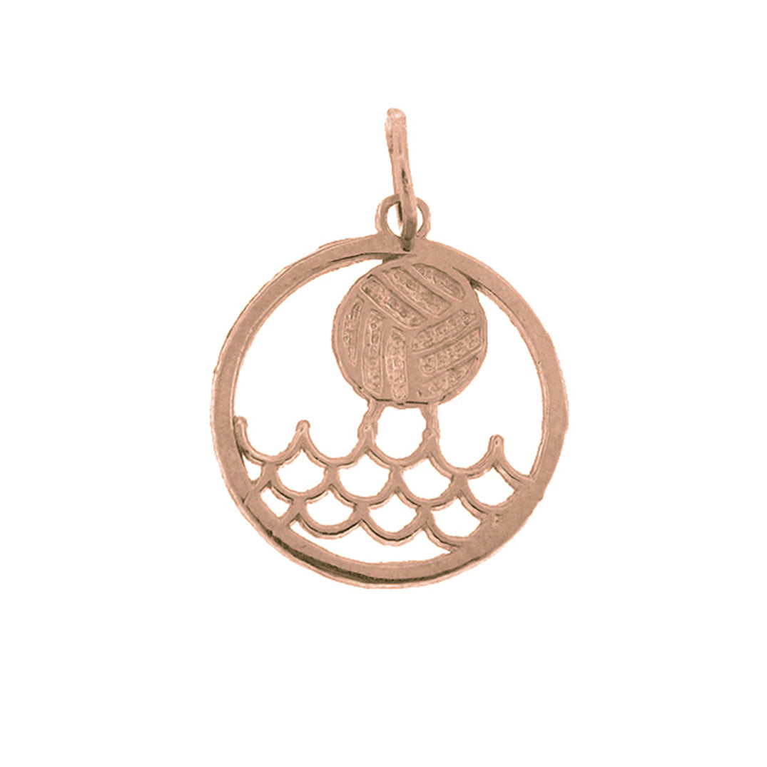 14K or 18K Gold Water Polo Pendant