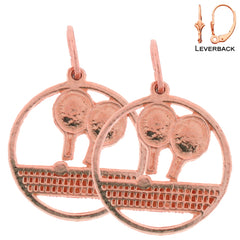 14K or 18K Gold Ping Pong Earrings