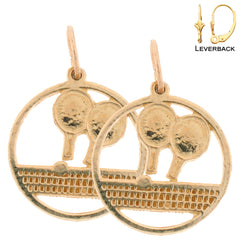 14K or 18K Gold Ping Pong Earrings