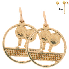 14K or 18K Gold Ping Pong Earrings