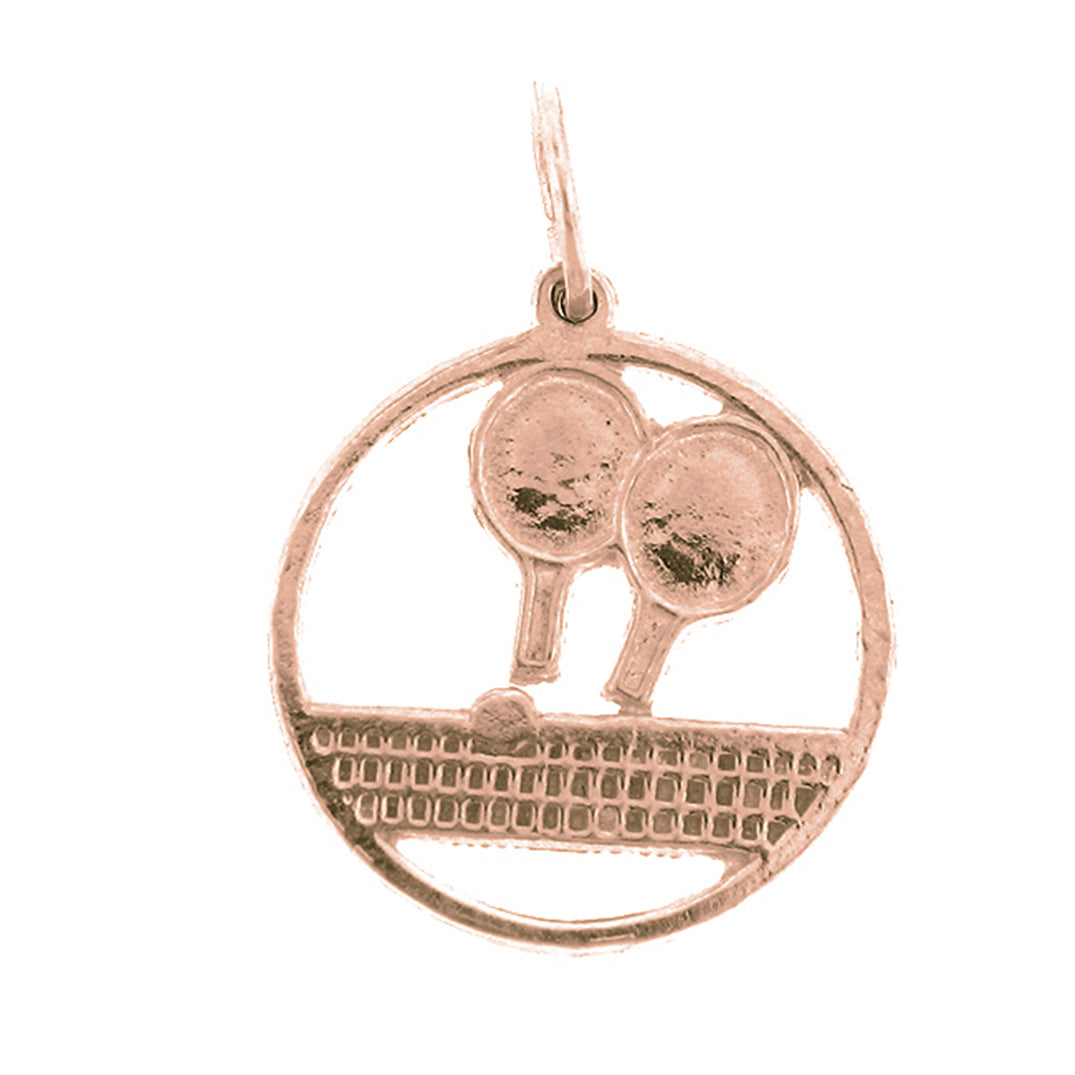 14K or 18K Gold Ping Pong Pendant
