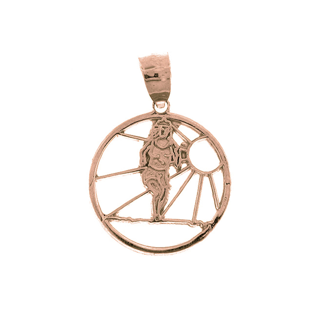 14K or 18K Gold Runner Pendant