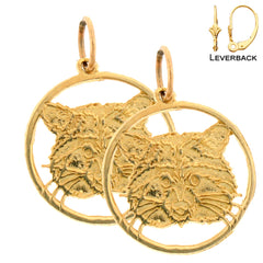 14K or 18K Gold Raccoon Earrings