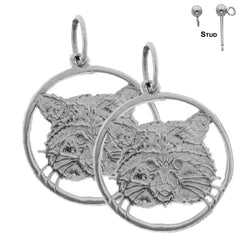 14K or 18K Gold Raccoon Earrings