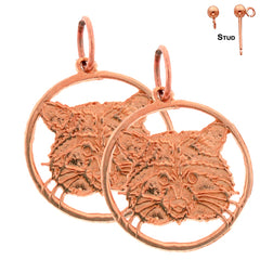 14K or 18K Gold Raccoon Earrings