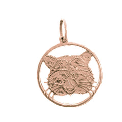 14K or 18K Gold Raccoon Pendant