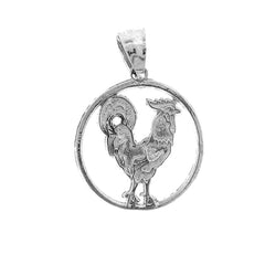 14K or 18K Gold Rooster Pendant