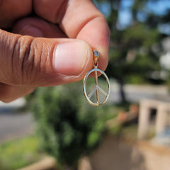 14K or 18K Gold Peace Sign Pendant