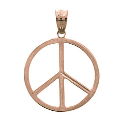 14K or 18K Gold Peace Sign Pendant