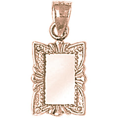 14K or 18K Gold Mirror Pendant