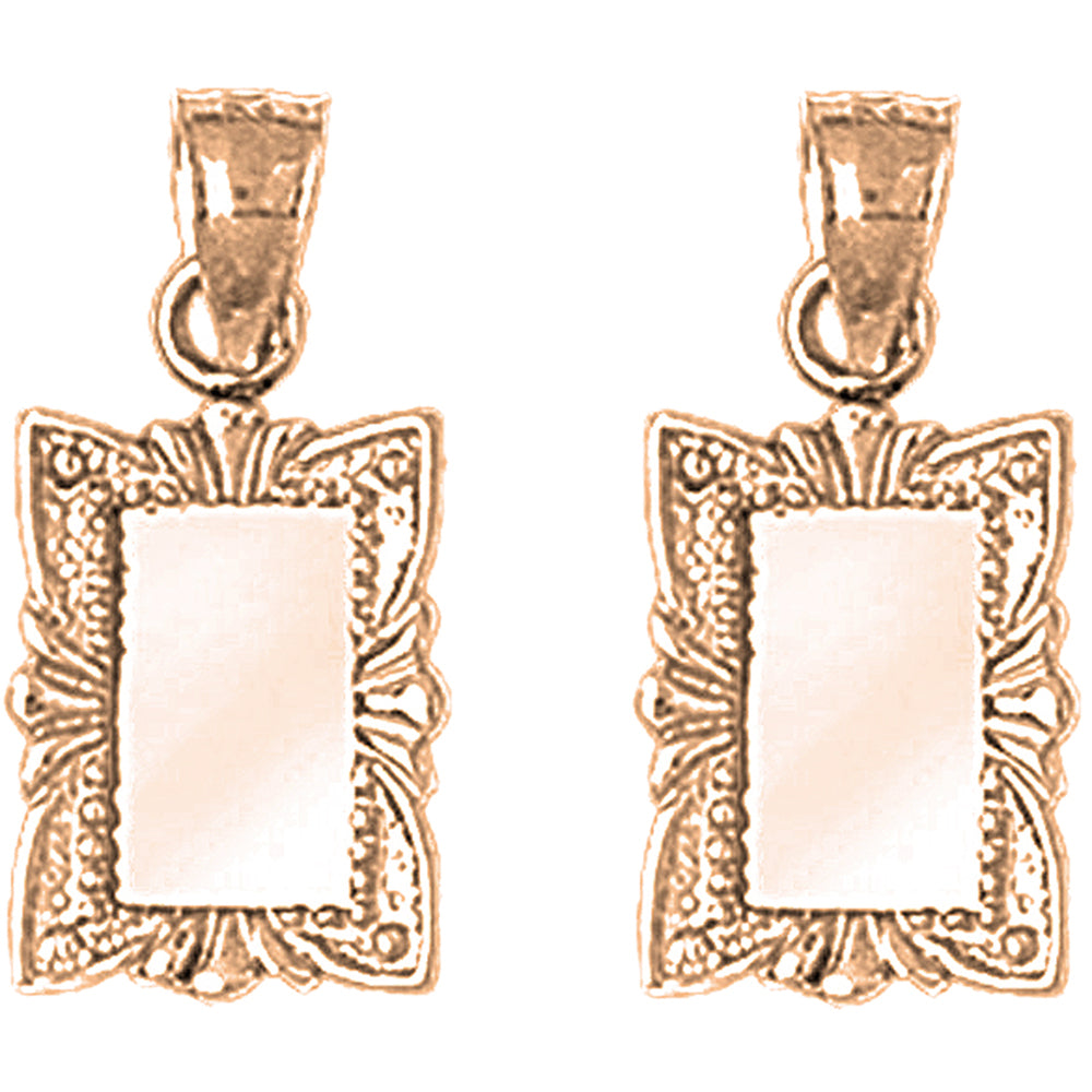 14K or 18K Gold 21mm Mirror Earrings