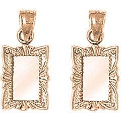 14K or 18K Gold 21mm Mirror Earrings