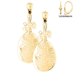 Pendientes de espejo de tocador de oro de 14 quilates o 18 quilates de 36 mm