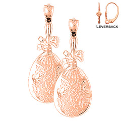 Pendientes de espejo de tocador de oro de 14 quilates o 18 quilates de 36 mm